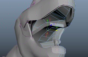 Unhide the hidden part of the mesh