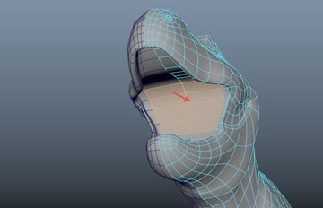 Select the four indicated faces