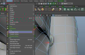 Edit Mesh  Average Vertices command 