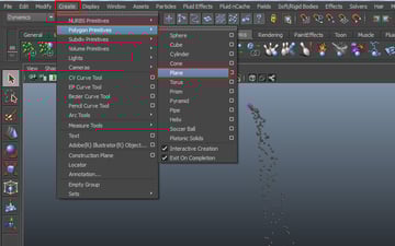 Create  Polygon Primitives  Plane
