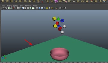 Draw a plane beneath the bowl