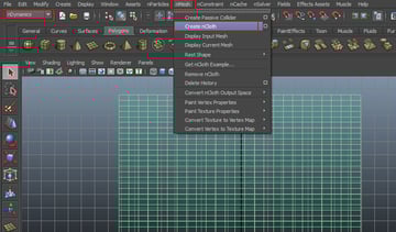 nMesh  Create nCloth
