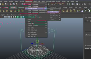 Fluid Effects  Add Edit Contents  Emit from Object