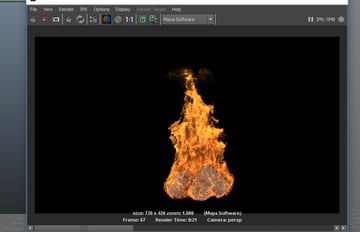 Fire simulation animation
