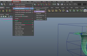 Fluid Effects  Add Edit Contents  Emit from Object