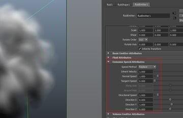 Emission Speed Attribute