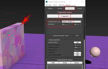 set the Fragmentation type