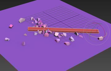 rotate through the fragments on the ground plane