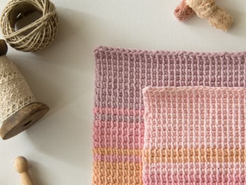 Finished Tunisian crochet wash cloths