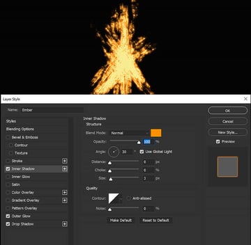 inner shadow settings 