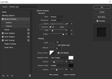 direction settings example
