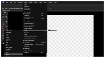 top tool bar settings 