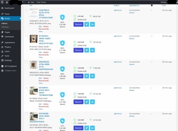 Compressed images in the Media Library