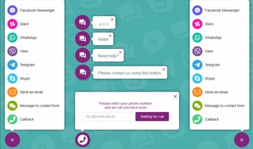 Contact Us All-in-one-button plus call back request