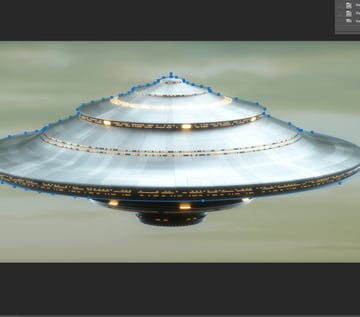 Outlining the UFO to remove the background