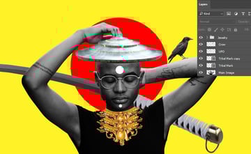 Adding tribal marks on the Forehead and chin