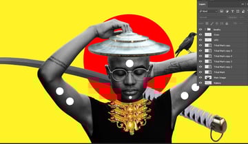 Adding tribal marks on the models arms