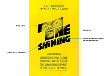 Movie poster for The Shining, 1980.