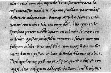 A sample of Niccoli's cursive script which later developed into Italic type.