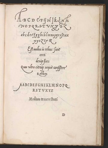 A page from La Operanina by Ludovico degli Arrighi, 1522.