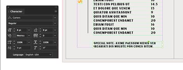 add a special note by creating a text frame