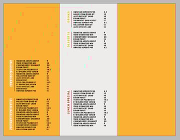 duplicate the text frames from the inside panel to the outside