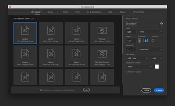 Create a new Photoshop file