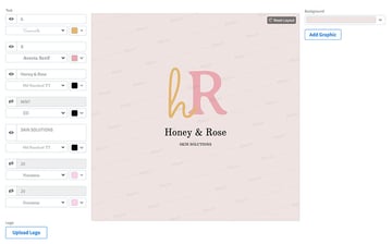 Change the color of the elements by clicking on the swatch next to the font option