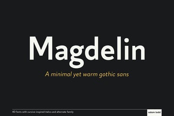 Magdelin, fonts like Arial