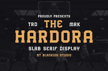 Cricut sports fonts: Hardora