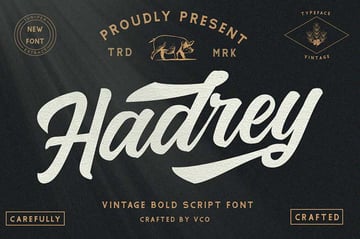 Cricut sports fonts: Hadrey