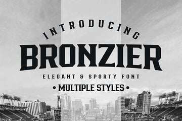 Cricut sports font: Bronzier