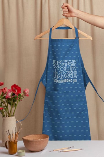 Apron Mockup on a Hanger