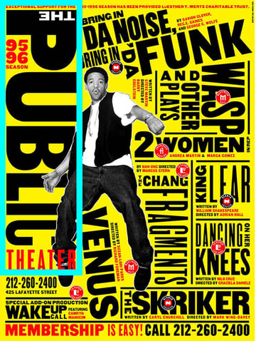 The Public Theater poster by Paula Scher