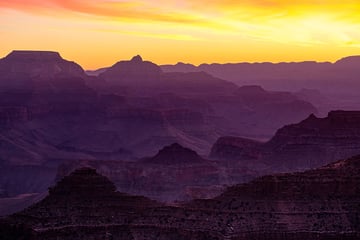 Colorful sunrise landscape view at Grand Canyon