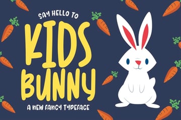 kids bunny font