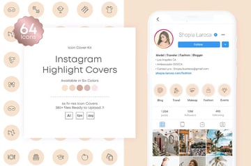 Instagram stories Highlights Covers Icon Kit