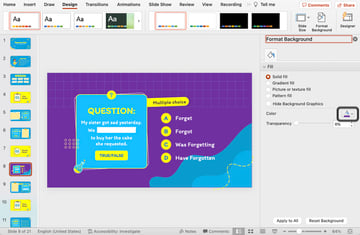 powerpoint background color
