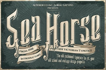 sea horse font