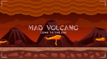 Discord Custom Background With Lava and Volcanoes in the Background