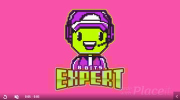 Animated 8 Bit Logo Maker Featuring a Cute Character