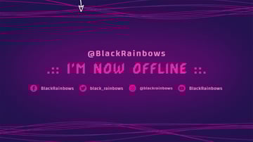 Abstract Twitch Offline Banner Maker With Neon Lines