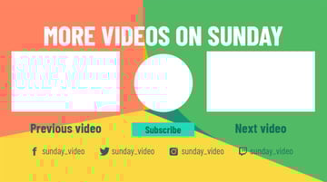 Multicolored YouTube Banner Maker Gaming End Card Maker