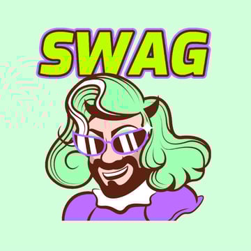 Twitch Smile Emote Featuring a Drag Queen With Swag
