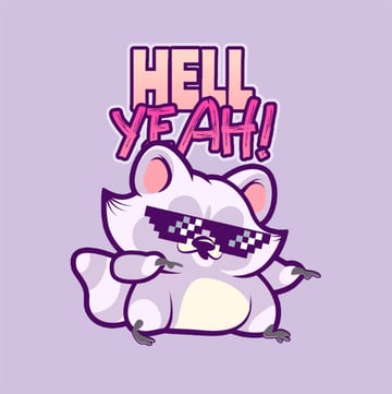 Twitch Chat Emoji Featuring a Raccoon with Swag
