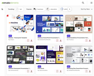 PowerPoint Presentations List on Elements