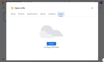 google slides import template