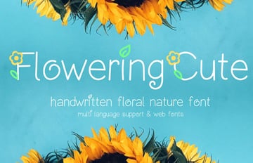 flowering cute font