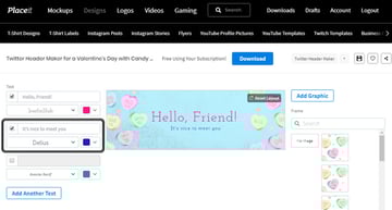 Customize Twitter header