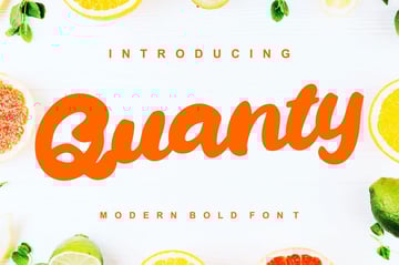 Quanty  Modern Script Bold Font